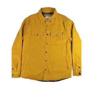 Fasthouse Men XL Elysian Quilted Flannel Tan Brown Workwear Shacket Shirt Jacket